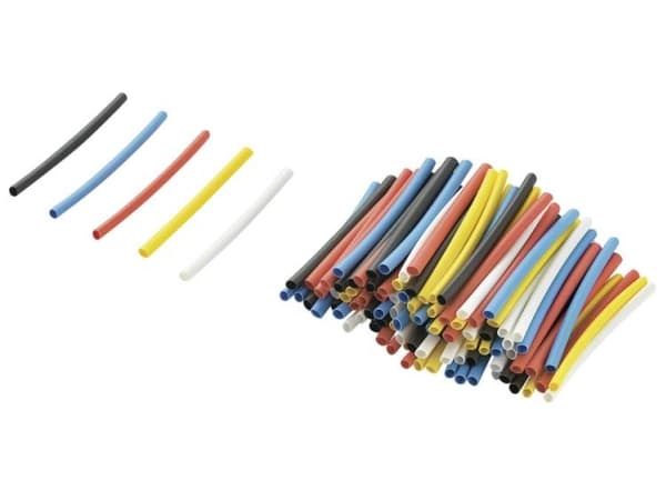 TRU COMPONENTS 1570887 Krympeslangesortiment Flerfarvet 1,60 mm 0,80 mm Krympningshastighed:2:1 125 stk