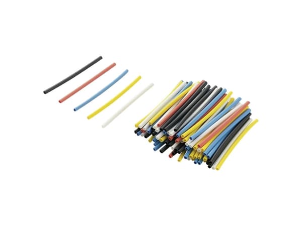TRU COMPONENTS 1571318 Krympeslangesortiment Flerfarvet 1,20 mm 0,60 mm Krympningshastighed:2:1 125 stk