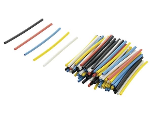 TRU COMPONENTS 1571318 Krympeslangesortiment Flerfarvet 1,20 mm 0,60 mm Krympningshastighed:2:1 125 stk