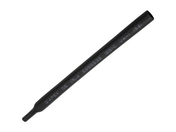 TRU COMPONENTS 1572140 Liimaton kutisteputki Musta 5 mm 2,50 mm Lämpökutistimen nopeus:2:1 10 m 10 m