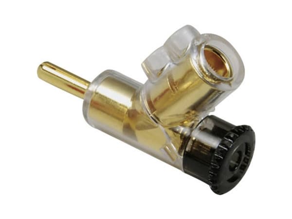 TRU COMPONENTS Bananplugg Kontakt, rak Stiftdiameter: 4 mm Svart 1 st