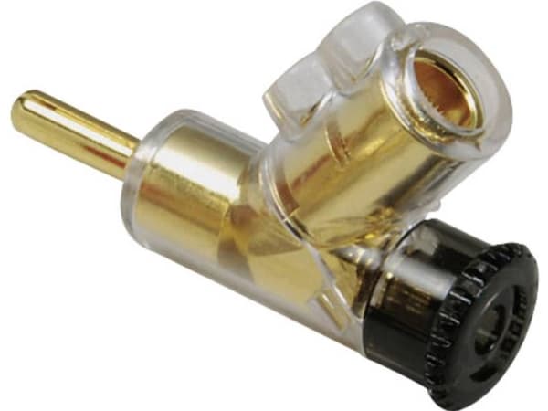 TRU COMPONENTS Bananplugg Kontakt, rak Stiftdiameter: 4 mm Svart 1 st
