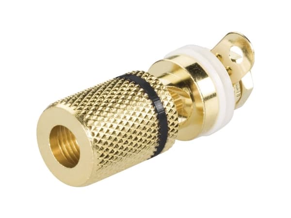 TRU COMPONENTS Laboratorietilslutning Stift-diameter: 4 mm Sort 1 stk