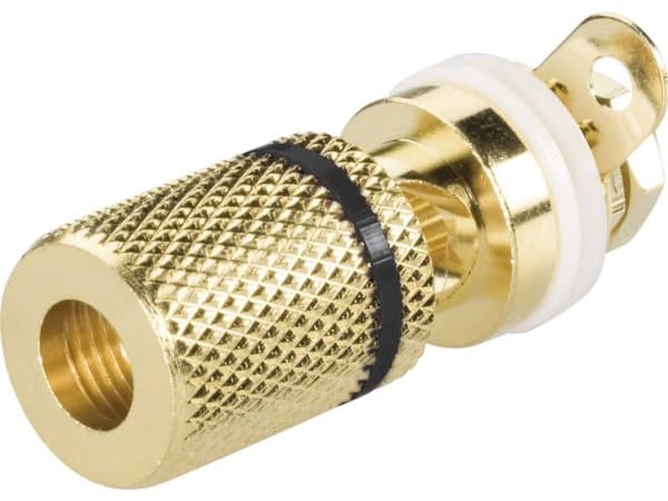 TRU COMPONENTS Laboratorietilslutning Stift-diameter: 4 mm Sort 1 stk
