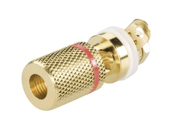 TRU COMPONENTS Laboratorietilslutning Stift-diameter: 4 mm Rød 1 stk