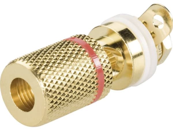 TRU COMPONENTS Laboratorietilslutning Stift-diameter: 4 mm Rød 1 stk