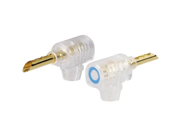 TRU COMPONENTS Bananstik Stik, vinklet Stift-diameter: 4 mm Blå 1 stk