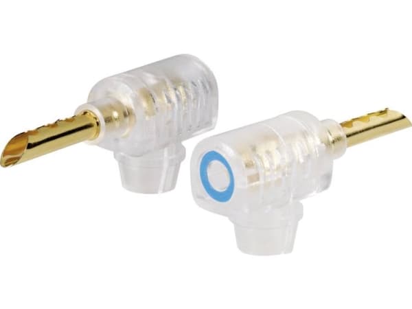 TRU COMPONENTS Bananstik Stik, vinklet Stift-diameter: 4 mm Blå 1 stk
