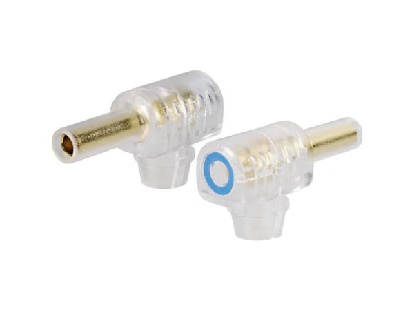 TRU COMPONENTS Bananstik Tilslutning, vinklet Stift-diameter: 4 mm Sort 1 stk
