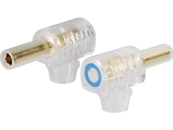 TRU COMPONENTS Bananstik Tilslutning, vinklet Stift-diameter: 4 mm Sort 1 stk