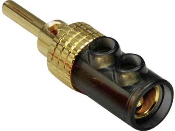 TRU COMPONENTS Bananstik Stik, lige Stift-diameter: 4 mm Sort 1 stk