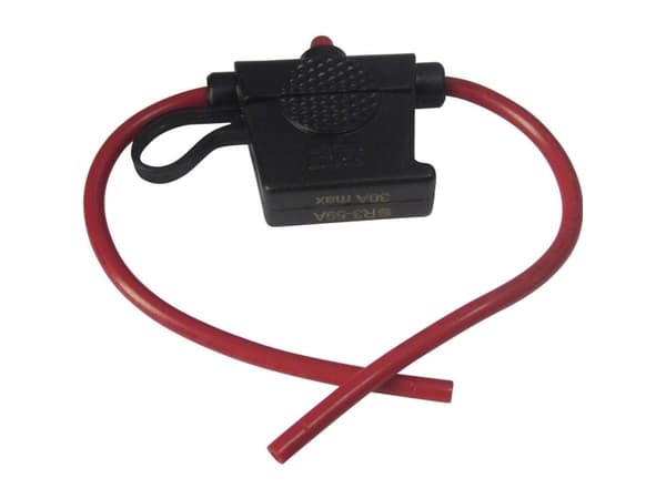TRU COMPONENTS TC-R3-59A Auton sulakkeenpidin, jossa on tilanilmaisin, sopii litteään vakiosulakkeeseen 30 A 24 V/DC 1 kpl