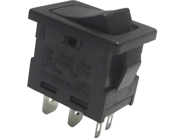 TRU COMPONENTS 1587517 Vippekontakt TC-R13-66L-02 250 V/AC 6 A 1 x Off/On Klikkende 1 stk
