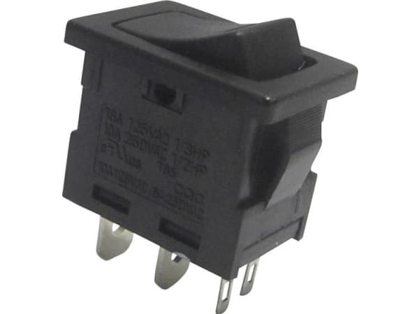 TRU COMPONENTS 1587517 Vippekontakt TC-R13-66L-02 250 V/AC 6 A 1 x Off/On Klikkende 1 stk