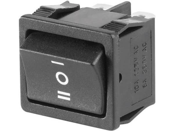 TRU COMPONENTS 1587521 Vippekontakt TC-R13-33D-02 250 V/AC 6 A 2 x On/Off/On Klikkende/0/Klikkende 1 stk