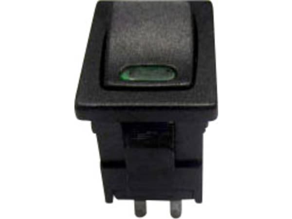 TRU COMPONENTS 1587536 Vippekontakt TC-R13-66L-02 GN 250 V/AC 6 A 1 x Off/On Klikkende 1 stk