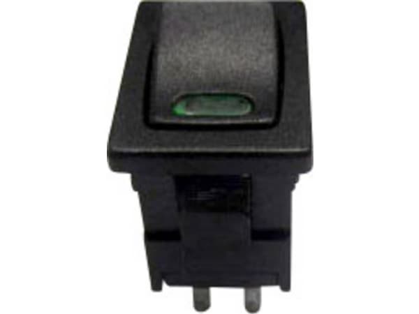 TRU COMPONENTS 1587536 Vippekontakt TC-R13-66L-02 GN 250 V/AC 6 A 1 x Off/On Klikkende 1 stk