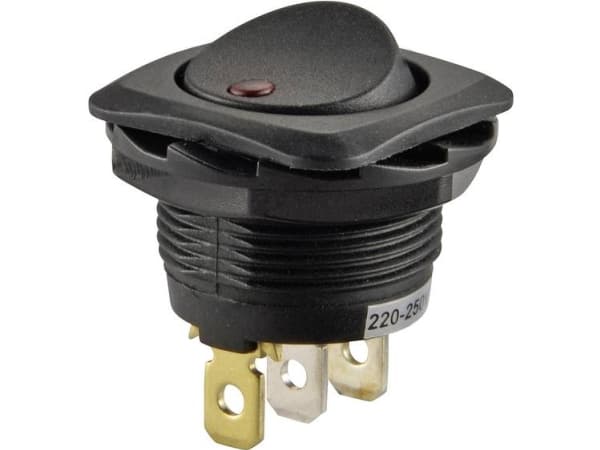 TRU COMPONENTS keinukytkin TC-R13-135B2-02 250 V/AC 10 A 1 x Off/On Klikkaava 1 kpl