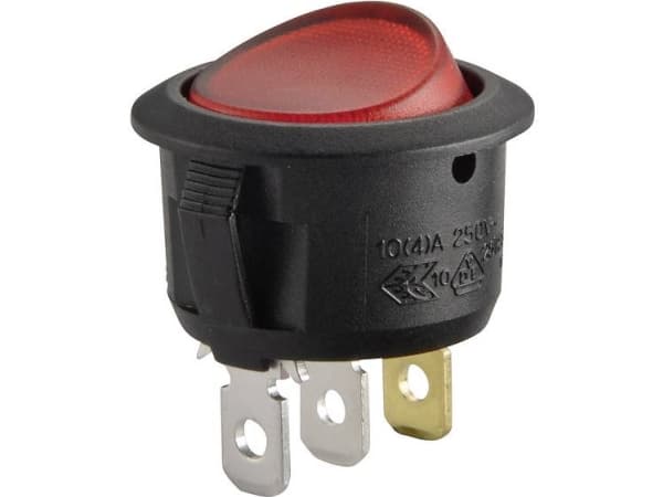 TRU COMPONENTS TC-R13-208B-02 Vippekontakt 12 V/DC 20 A 1 x Off/On Lysfarve: Grøn Klikkende 1 stk