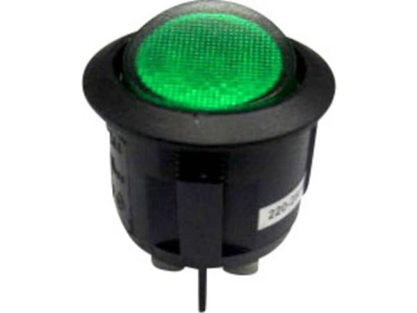 TRU COMPONENTS 1587658 Vippekontakt TC-R13-244B-02 B/G 220 V/AC 250 V/AC 10 A 2 x Off/On Klikkende 1 stk