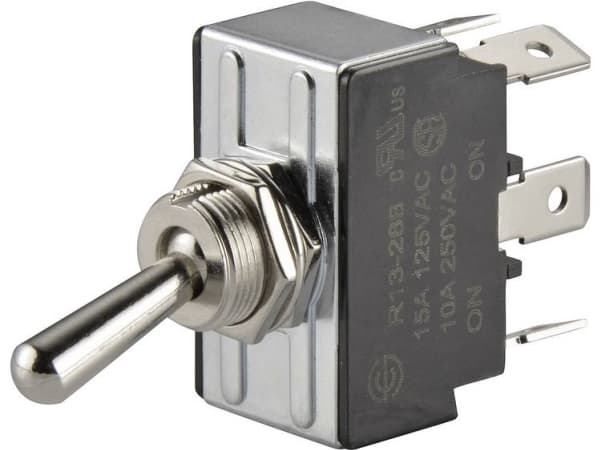 TRU COMPONENTS TC-R13-28B-01 Vippbrytare 250 V/AC 10 A 2 x On/On Klickande 1 st