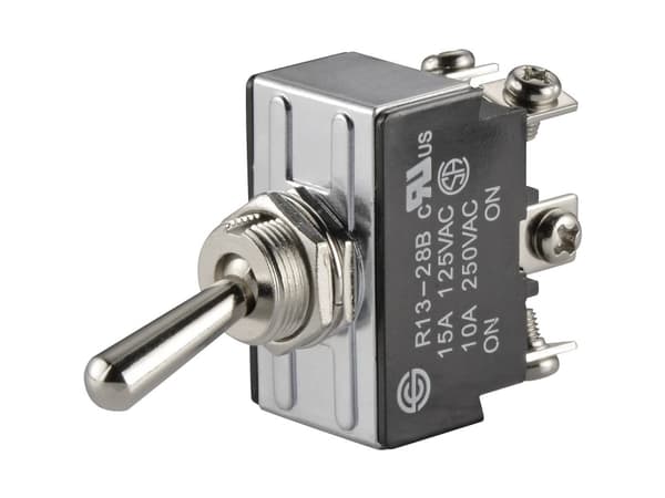 TRU COMPONENTS TC-R13-28B-06 Vippbrytare 250 V/AC 10 A 2 x On/On Klickande 1 st