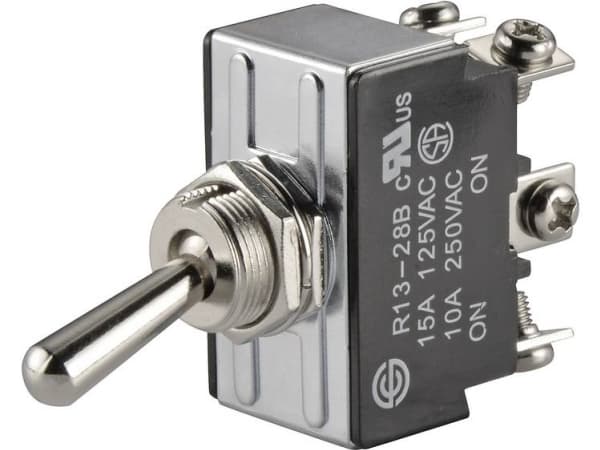 TRU COMPONENTS 1587676 TC-R13-28B-06 Keinukytkin 250 V/AC 10 A 2 x On/On Klikkaava 1 kpl