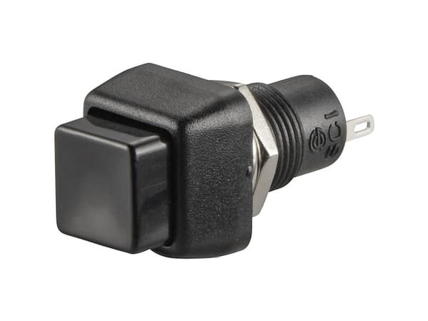TRU COMPONENTS TC-R13-83A-05BK Trykknap 250 V/AC 1 A 1 x Off/(On) Tastende 1 stk