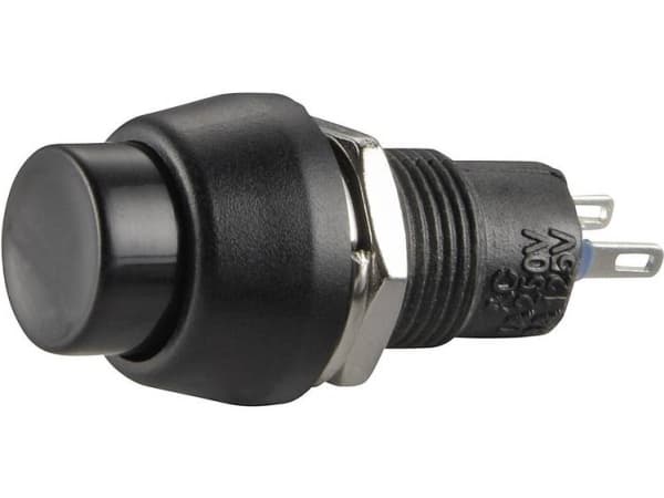 TRU COMPONENTS 1587723 TC-R13-84A-05BK Trykknap 250 V/AC 1 A 1 x Off/(On) Tastende 1 stk