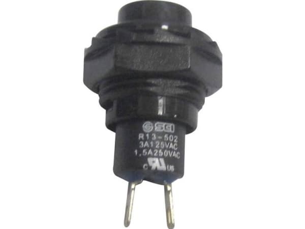 Tru Components Tc-R13-502a-05bk Push Button 250v/Ac 1.5a 1 X Off/On Momentary