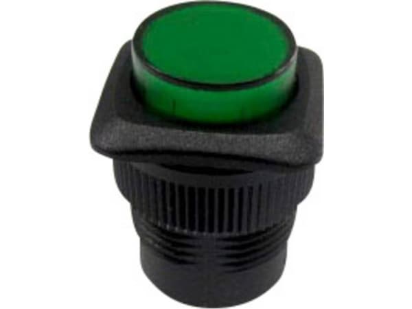 TRU COMPONENTS TC-R13-508AL-05GN Tryckknapp 250 V/AC 1,5 A 1 x Av/(På) Beröring Grön 1 st