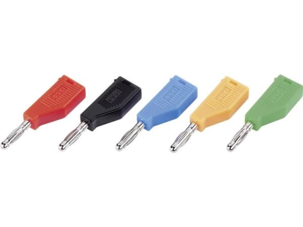 TRU COMPONENTS TC-R8-B19 BL Bananstik Stik, lige Stift-diameter: 4 mm Blå 1 stk