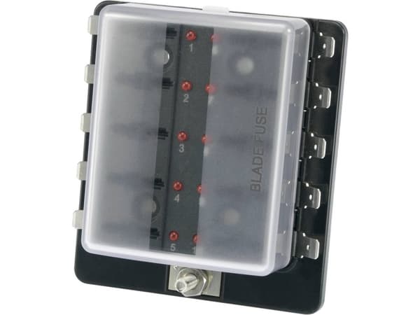 TRU COMPONENTS TC-R3-76-01-3L110 Bilsäkringshållare med statusindikator Passar Standard platt säkring 30 A 32 V/DC 1 st