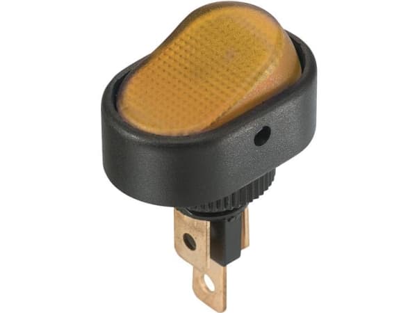 TRU COMPONENTS Vippebryter TC-R13-133B3 12 V/DC 30 A 1 x Av/På Klikking 1 stk Gul