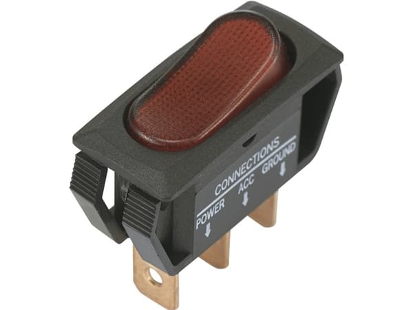 TRU COMPONENTS keinukytkin TC-R13-242B2 12 V/DC 25 A 1 x Pois päältä/Päällä Naksahtava 1 kpl
