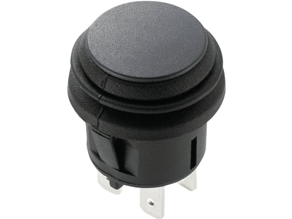TRU COMPONENTS 1588074 TC-R13-527B2-02 Painekytkin 250 V/AC 6 A 2 x Off/On Klikkende (Ø x H) 23 mm x 4,5 mm 1 stk