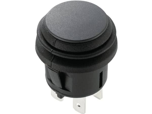 TRU COMPONENTS 1588074 TC-R13-527B2-02 Painekytkin 250 V/AC 6 A 2 x Off/On Klikkende (Ø x H) 23 mm x 4,5 mm 1 stk