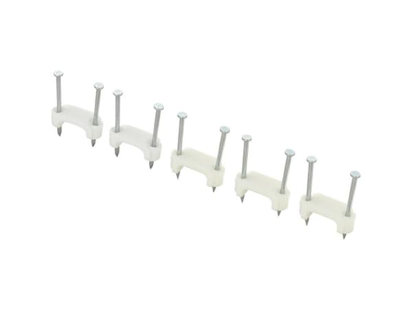 TRU COMPONENTS TC-DNF13203 Sømclips 1593093 Bundt-Ø-område 12.50 mm (max) To-flappet Hvid 100 stk