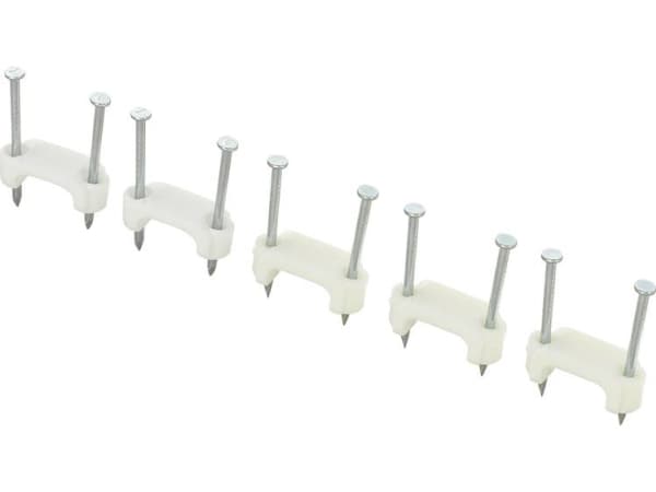 TRU COMPONENTS TC-DNF13203 Sømclips 1593093 Bundt-Ø-område 12.50 mm (max) To-flappet Hvid 100 stk
