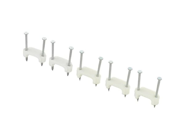 TRU COMPONENTS TC-DNF17203 Sømclips 1593094 Bundt-Ø-område 17.70 mm (max) To-flappet Hvid 100 stk