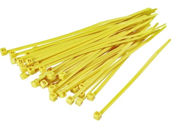 TRU COMPONENTS 1593687 TC-CV200M203 Kabelbinder 203 mm 2.50 mm Gul 100 stk