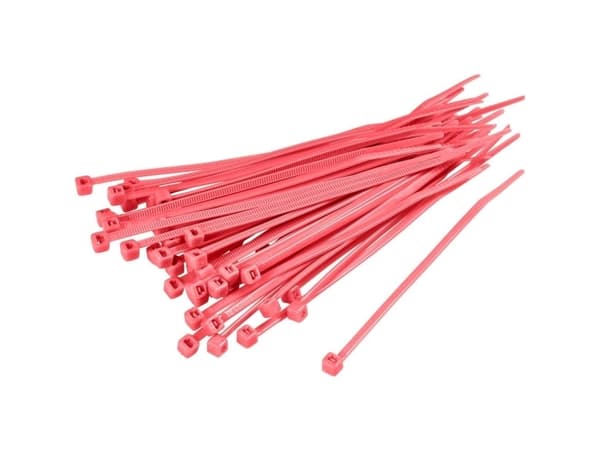 TRU COMPONENTS 1593699 TC-CV200M203 Kabelbinder 203 mm 2.50 mm Rød 100 stk
