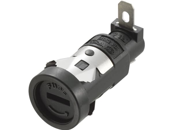 TRU COMPONENTS R3-12 Sikringsholder Passer til Finsikring 5 x 20 mm 10 A 250 V/AC 1 stk