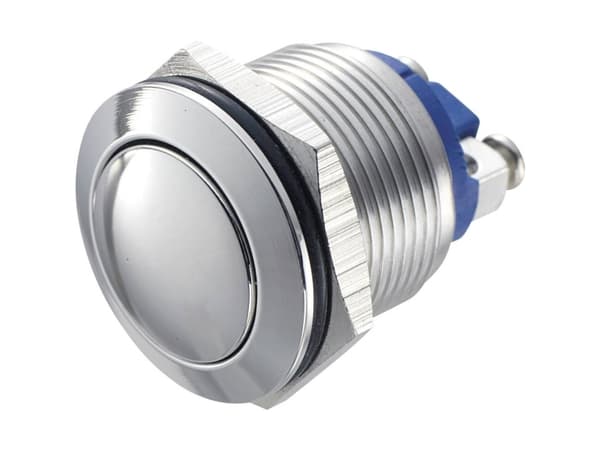TRU COMPONENTS GQ 19B-S Kiinteä painike 48 V/DC 2 A 1 x Pois päältä/(Päälle) IP65 Kosketus 1 kpl