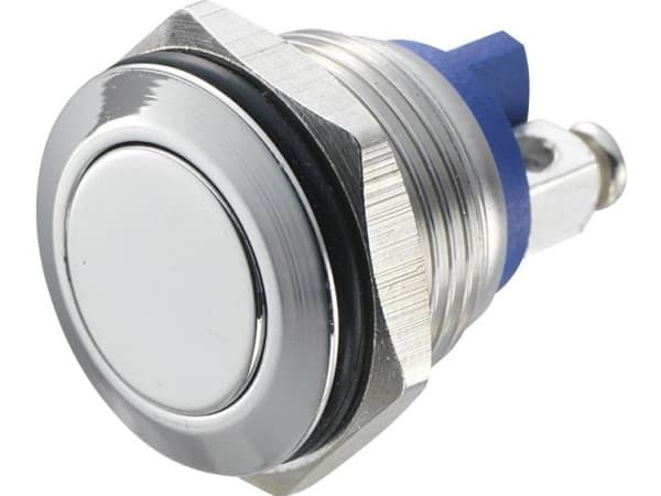 TRU COMPONENTS 701280 GQ 16F-S Ilkivallankestävä painike 48 V/DC 2 A 1 x Off/(On) Painike IP65 1 kpl
