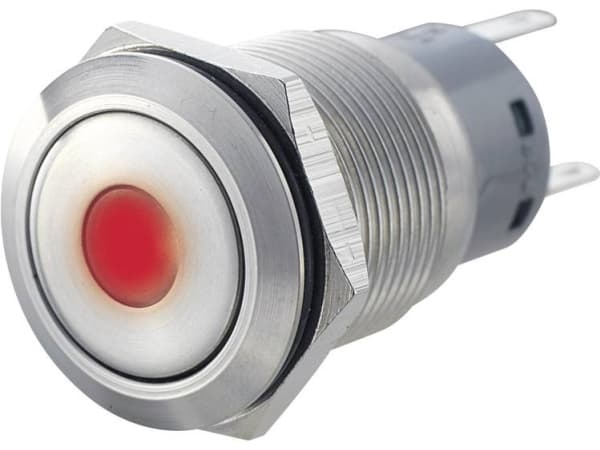 TRU COMPONENTS LAS1-AGQ-11D, RD Hårddragna tryckknappar 250 V/AC 5 A 1 x On/(On) Touching Red IP67 1 st