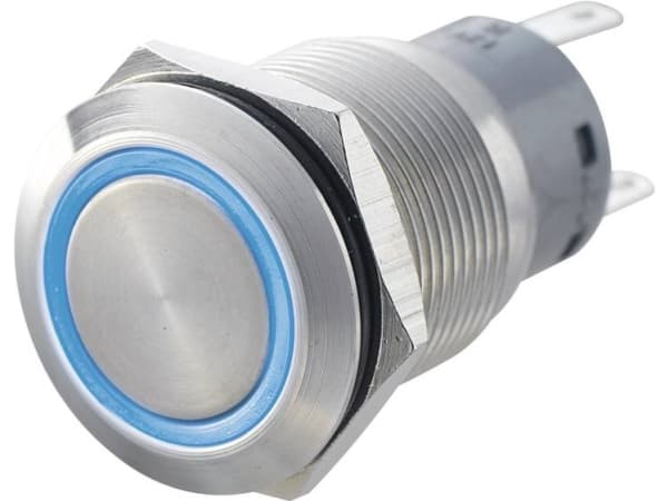 TRU COMPONENTS LAS1-AGQ-11E, RD Kiinteä painike 250 V/AC 5 A 1 x On/(On) IP67 Kosketus 1 kpl 1 kpl