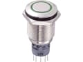 Miniatyrbild 2 av 3: TRU COMPONENTS LAS2GQF-22E/G/12V/N/P Hårddragna tryckknappar 250 V/AC 3 A 2 x On/(On) Touching Grön 1 st
