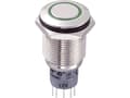 Miniatyrbild 1 av 3: TRU COMPONENTS LAS2GQF-22E/G/12V/N/P Hårddragna tryckknappar 250 V/AC 3 A 2 x On/(On) Touching Grön 1 st