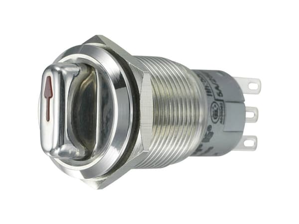 TRU COMPONENTS 701812 LAS1-AGQ-22X/31 Hærværkssikret drejekontakt 250 V/AC 3 A Afbryderpositioner 2 2 x 45 ° IP65 1 stk
